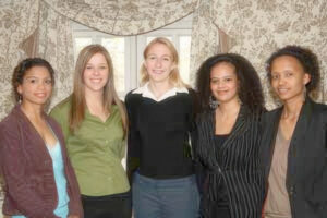 20060830 Marsha Cox, Cindy Poluta, Karien Jonckheere, Nazli Hamilton and Ruth Africa pictured at the launch of gsport at the Westcliff Hotel in Johannesburg on 1 August, 2006. Photo: Rebecca Hearfield (c) gsport