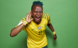 Banyana Banyana international footballer, Thembi Kgatlana’s football career has taken a positive turn since her history making goal during the 2019 FIFA Women’s World Cup in France. Photo: Banyana Banyana (Twitter)
