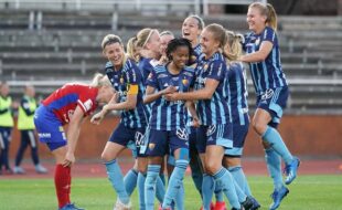 Banyana Banyana international footballer, Linda Motlhalo, opened her scoring account in the Swedish Damallsvenskan with a match winning goal for Djurgårdens IF Fotboll. Photo: Djurgården Fotboll (Twitter)
