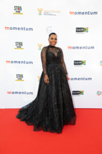 Rachel Makhura pictured at the 2020 Momentum gsport Awards at Vision View Productions in Johannesburg. Makhura hosted the Red Carpet on the night. Photo: gsport