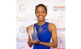 Teenage Pretoria squash star Awande Malinga pictured at the 2020 Momentum gsport Awards where she was honoured with the Public Choice accolade at Vision View Productions on Monday, 31 August 2020. Photo: gsport
