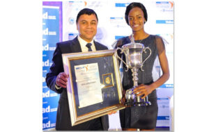 Prolific athlete turned sports administrator, Kesa Molotsane has been honoured in Inside Education ‘s “South Africa’s Top 100 Shining Stars”. In this photo, Molotsane is pictured receiving the 2017 KovsieSport Senior Sportswoman of the Year award for Athletics. Photo: Supplied