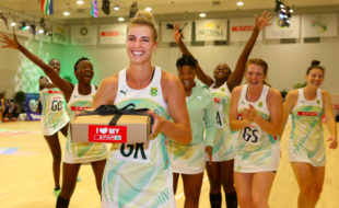 SPAR Proteas GK Simoné Rabie wins the Player of the Match against Namibia in the SPAR Challenge International Tri-Nations Series at the Cape Town International Convention Centre on Tuesday, 30 March 2021. Photo: Netball SA