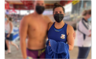 Tové van Zyl pictured after breaking the South African 50m manikin record at the Inter-Provincial Championships. Photo: Lifesaving South Africa Instagram page
