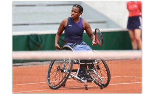 South Africa’s leading wheelchair tennis star, Kgothatso Montjane, will be looking forward to redeeming herself in the doubles semi-final round at Roland Garros on Sunday, 6 June 2021. Photo: Tennis South Africa (Twitter)