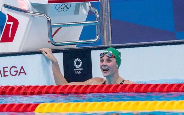 Kaylene Corbett produced her second personal best inside 24 hours by winning her semi-final with a blistering final 50m, touching the wall in 2:22.08 at the Olympic Games in Tokyo on Thursday, 29 July 2021. Photo: Team SA (Instagram)