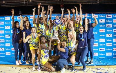 2020 Telkom Netball League champions, Gauteng Jaguars. Photo: Thuligraphy Images/ Skhu Nkomphela