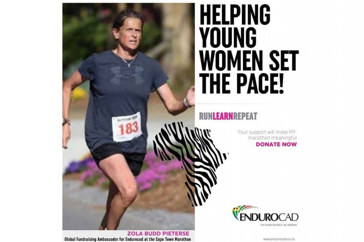 South Africa’s greatest running legend, Zola Budd, has teamed up with the Endurocad team to raise funds to help develop, educate and empower young women. Photo: Endurocad (Instagram)