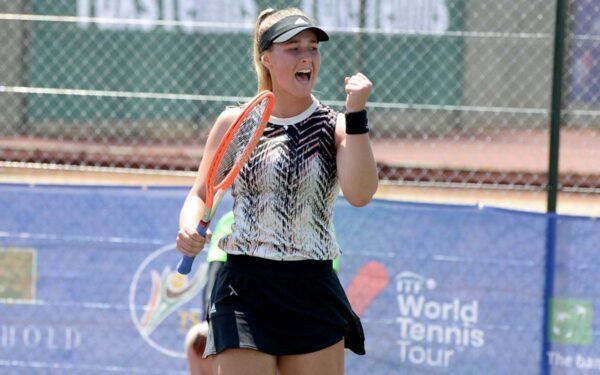 South African rising tennis star, Zoë Kruger, delivered a strong performance to win her maiden ITF Pro Tennis title at the TUKS International event on Sunday, 3 October 2021. Photo: Tennis SA (Twitter)