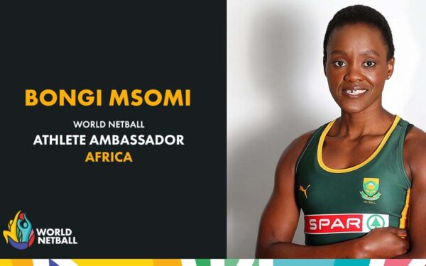 Spar Proteas captain, Bongi Msomi, will be the official ambassador for the African region as World Netball made the official announcement on Tuesday, 5 October 2021. Photo: World Netball (Twitter)