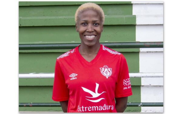 Banyana Banyana midfielder Nomvula Kgoale signs deal with Spanish League leaders Cacereno Femenino, joining her new team in their push for promotion to Liga LElla Photo: World in Motion Women (Twitter)