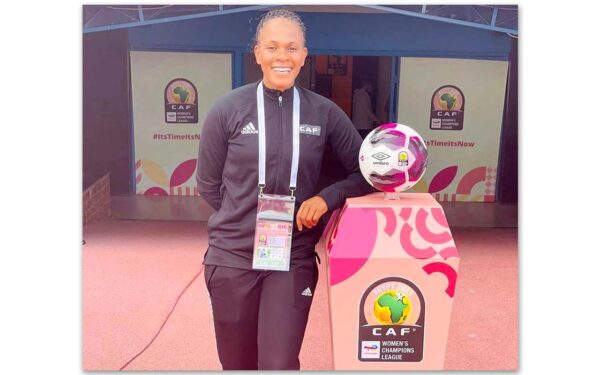 Eastern Cape born referee Akhona Makalima has urged up and coming women referees to work hard and be disciplined to succeed in football. Photo: Akhona Makalima (Instagram)