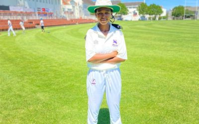 Sinenjabulo Gogwana has become the first woman to play in the University Sport South Africa (USSA) Cricket tournament. Photo: USSA Cricket (Instagram)