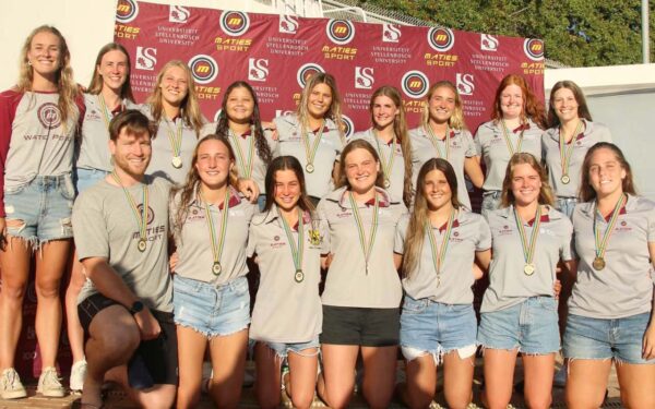 A triumphant end to what was a well fought encounter between two powerhouses in university water polo saw Maties defeat Tuks to earn the 2021 USSA Women’s Water Polo crown. Photo: Maties Facebook Page