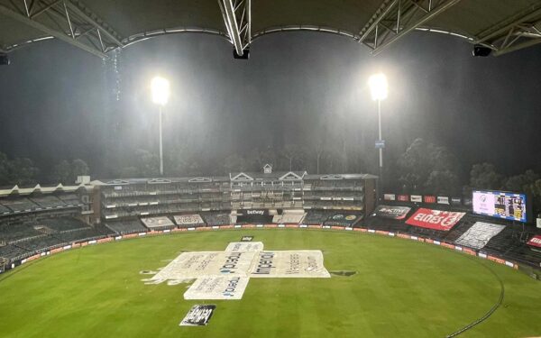 ‘World Boss’ Deandra Dottin was in a record-breaking mood at the Bullring, although rain has the final say, washing away the tie for a ‘No Result’ in the first of four Women’s ODI in Johannesburg. Image: gsport