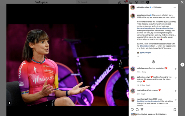 Cycling, Women in Sport, Women’s Sport, Girls in Sport, Girls’ Sport, Women’s Cycling, Girls’ Cycling, Women in Cycling, Girls in Cycling, South African Women’s Cycling, African Women’s Cycling, gsport Newsroom, Telkom, Momentum, Nielsen Sports South Africa, professional cycling, road cycling, international, Ashleigh Moolman-Pasio, Rocacorba Cycling, Rocacorba Collective, off road, MTB, eSports, professional cyclist, Olympian, Esports World Champion,