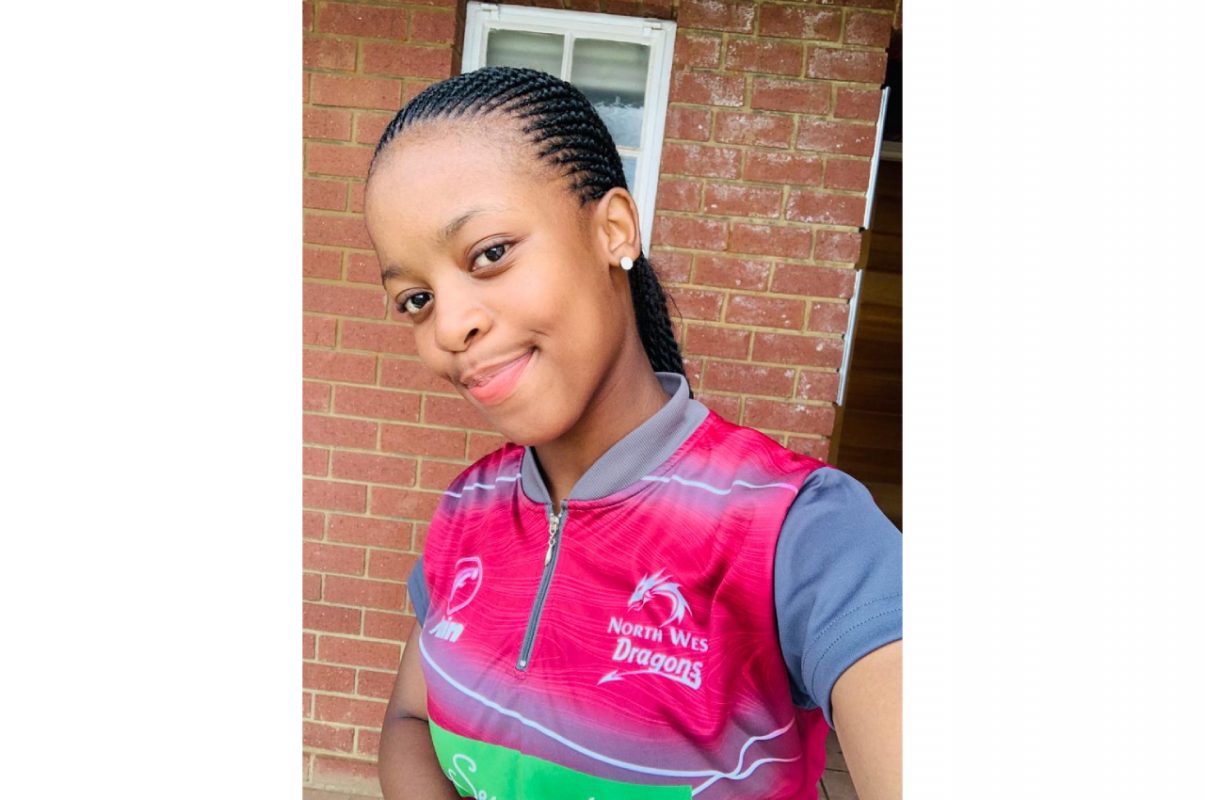 North West Dragons U19 bowler, Katlego Setlhodi, is putting in the hard yards as she aims to progress to the senior national women’s cricket team. Photo: Supplied