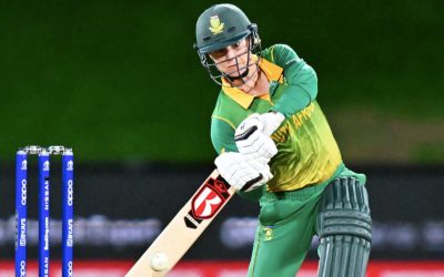 Marizanne Kapp of South Africa bats during the 2022 ICC Women's Cricket World Cup match between India and South Africa at Hagley Oval on March 27, 2022, in Christchurch, New Zealand. Photo: ICC