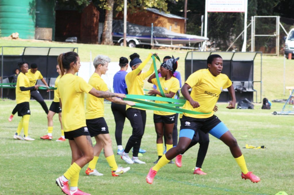 The South African Senior Women’s team wrapped up their local camp ahead of the side’s departure to the Netherlands on Friday 08 April 2022. Photo: Banyana Banyana (Twitter)