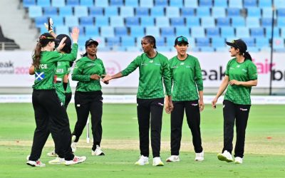 South Africa’s Ayabonga Khaka, is the talk of the town at the Fairbreak Invitational tournament in Dubai after becoming the first player to bag a five-wicket haul in the inaugural six-team edition. Photo: FairBreak Invitational