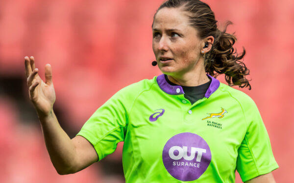 South African rugby referee Barrett-Theron has been selected by World Rugby as the only South African on its panel of nine referees for the Rugby World Cup 2021 in New Zealand (playing in 2022), starting this October. Photo: @WomenBoks on Twitter