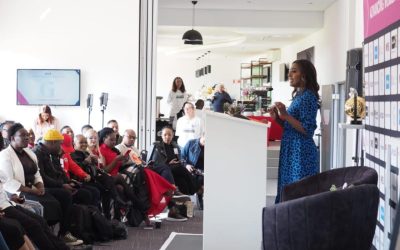 gsport Founder Kass Naidoo pictured addressing guests at the inaugural gsport Business Breakfast at Imperial Wanderers Stadium on Friday, 29 July 2022. Photo: gsport
