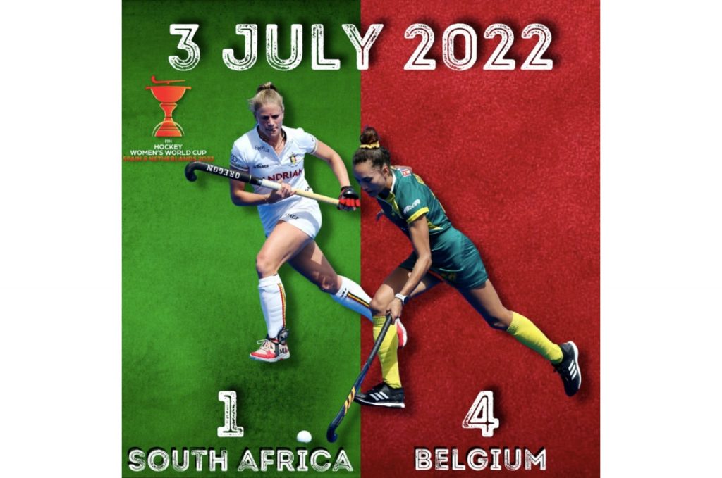 South Africa began the 2022 FIH Women’s Hockey World Cup quest against Belgium, a team ranked ten spots ahead of them, losing 4-1 at Estadi Olimpic de Terrassa on Sunday, 3 July 2022. Photo: SA Hockey (Twitter)