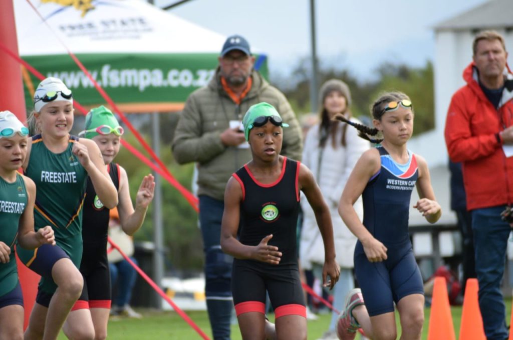 10-year-old Esona Sekeleni is breaking records and is well on her way to represent Team South Africa at the World Biathlete Championships in October. Photo: Supplied