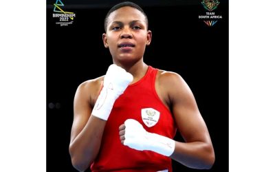 South African boxer Phiwokuhle Mnguni is officially the first woman to secure a boxing medal for South Africa at a Commonwealth Games event. Photo: Team South Africa (Facebook)