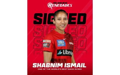 South African international fast bowler Shabnim Ismail has made a return to the club where she made her Women’s Big Bash League debut, signing a new deal with Melbourne Renegades on Wednesday, 31 August 2022. Photo: Shabnim Ismail (Instagram)
