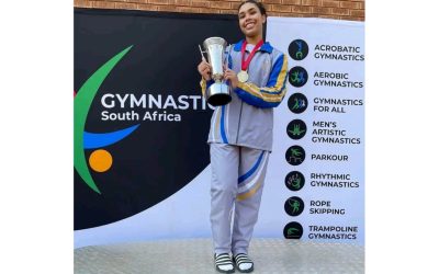 Naveen Daries pictured after winning the WAG All Round Olympic title on Thursday, 6 October 2022. Photo: Gymnastics South Africa