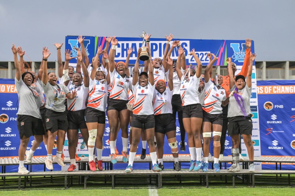 University of Johannesburg claimed the 2022 Varsity Women’s 7s title after a brilliant tournament on Saturday, 8 October. Photo: Varsity Sport (Twitter)