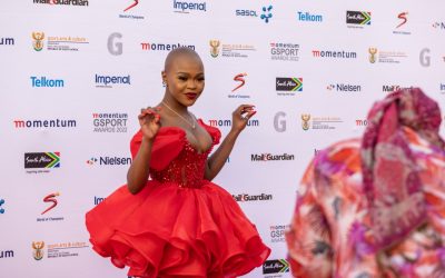 Sport Presenter Itumeleng Banda pictured on the red carpet at the 2022 Momentum gsport Awards at The Wanderers on 14 September 2022. Photo: gsport