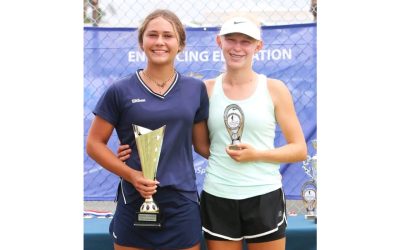 Second seed Abigayel Vosloo earned victories in both the women’s singles and doubles categories at the KM Sport Challenge at Selbourne Tennis Park, East London on Sunday, 15 January 2023. Photo: Tennis South Africa