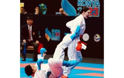 Krugersdorp’s Danielle van Wyk continues to proudly fly South Africa’s flag high across the globe, as she claimed bronze medal honours at the Karate 1 Series A in Konya, Turkey. Photo: Danielle van Wyk Karate (Instagram) / Gokhan Taner
