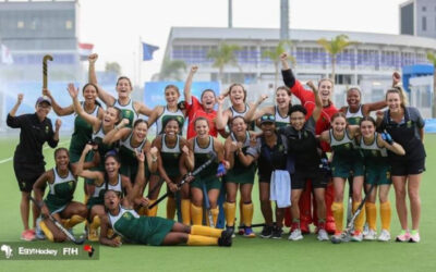 South Africa's under 21 women's hockey team qualified for the FIH Hockey Junior World Cup after a 100% group stage complete at the Junior Africa Cup in Ismailia, Egypt. Photo: African Hockey Federation (Instagram)