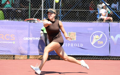 Alina Korneeva, a 15-year-old qualifier, has reached the final of the WIPHOLD International after defeating Emina Bektas 6-2, 2-6, 6-3 in the penultimate round at TuksTennis, University of Pretoria. Photo: Frennie Shivambu