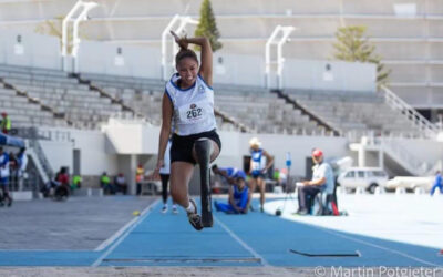 Kim McDonald sets new South African long jump record in the F64 women open category at the Toyota SASAPD National Championships in Cape Town. Photo: UJ SSD (Instagram) / Martin Potgieter