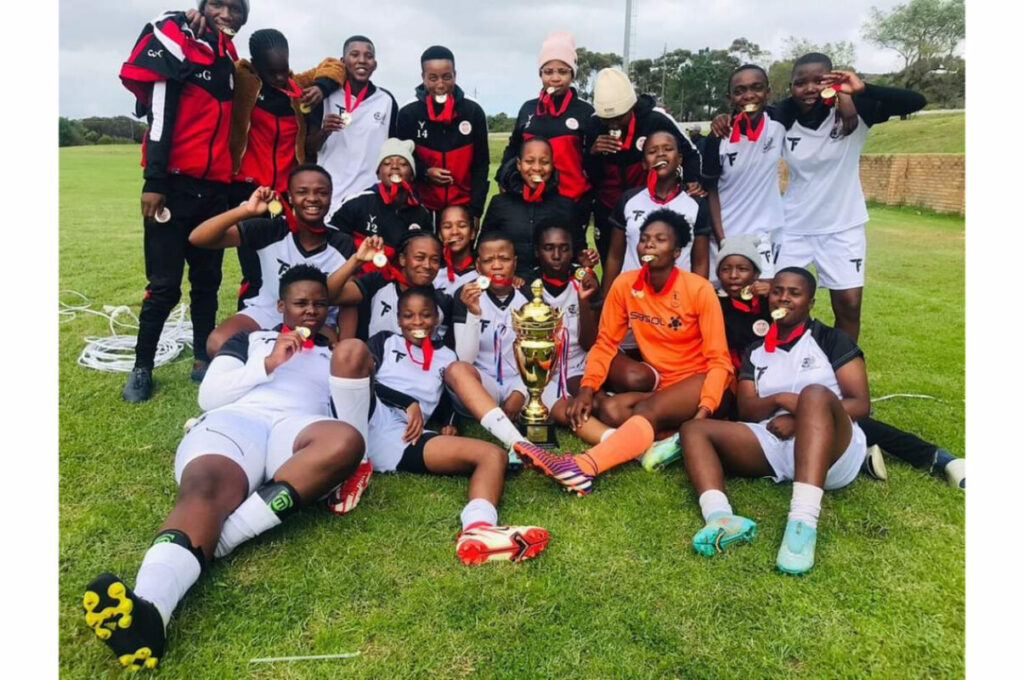 Lucky Girls Football Club pulled off a stellar performance to defend their SAFA Overberg Easter Tournament title over the past weekend. Photo: Lucky Girls FC (Facebook)