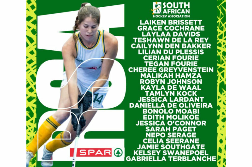 The SPAR South Africa Indoor Hockey Squad has been announced for 2023, on Saturday, 22 April 2023. Photo: SA Hockey