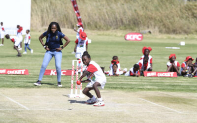 Cricket South Africa (CSA) and KFC concluded the 2022/23 KFC Mini-Cricket season journeying back to the grassroots with the final community festival held at the Soweto Cricket Oval (Elkah) in Soweto on Saturday, 22 April 2023. Photo: Supplied / CSA