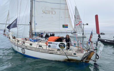 South African sailor Kirsten Neuschäfer has made history becoming the first woman to win a solo, round-the-world yacht race on Thursday, 27 April 2023. Photo: Golden Globe Race 2022 (Twitter)