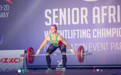 South Africa’s Laryne Jefferies finished the 2023 Senior African Weightlifting Championship in fourth place in the 71kg weight division in Tunisia. Photo: Laryne Jefferies (Instagram)