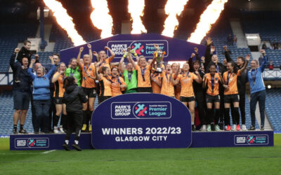 Banyana Banyana international Linda Motlhalo has added the Scottish Women’s Premier League title to her list of achievements, as the club claimed their 16th crown on Sunday, 21 May 2023. Photo: Glasgow City FC (Twitter)