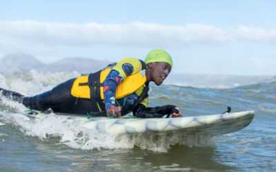 Noluthando Makalima winner of the Para Surf Prone 2 Female. Photo: Greg Chapman @chappypix ( Surfing South Africa)