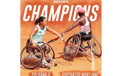 South Africa’s wheelchair sensation Kgothatso Montjane and her partner Yui Kamiji topped the charts, winning the French Riviera Open Women’s Doubles title on Saturday, 17 June 2023. Photo: French Riviera Open (Instagram)