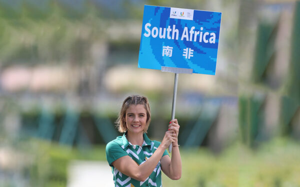 2022 Momentum gsport Awards Emerging Athlete of the Year finalist Kaylene Corbett has been appointed as co-flag bearer for USSA, at the World University Games. Photo Credit: USSA Student (Edited using Twitter original image)