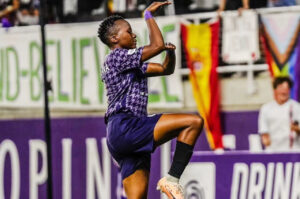 Banyana Banyana co-captain Thembi Kgatlana scored her first game-winning goal that saw Racing Louisville secure a massive regular season win in the history of the club on Sunday, 3 September 2023. Photo: Thembi Kgatlana (Instagram)