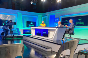 Banyana Banyana head coach Desiree Ellis at SABC Sport studio announcing the senior national team squad for international friendly against USA. Photo: gsport