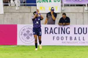 Banyana Banyana’s Thembi Kgatlana in action for Racing Louisville in the United States of America. Photo: Racing Louisville (Instagram)